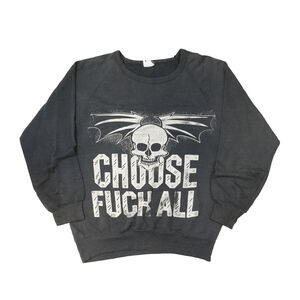 Vintage Choose F All Skull Graphic Sweatshirt